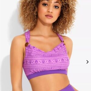 Hot Topic Purple Bikini with Geometric Pattern (Top and Bottom)